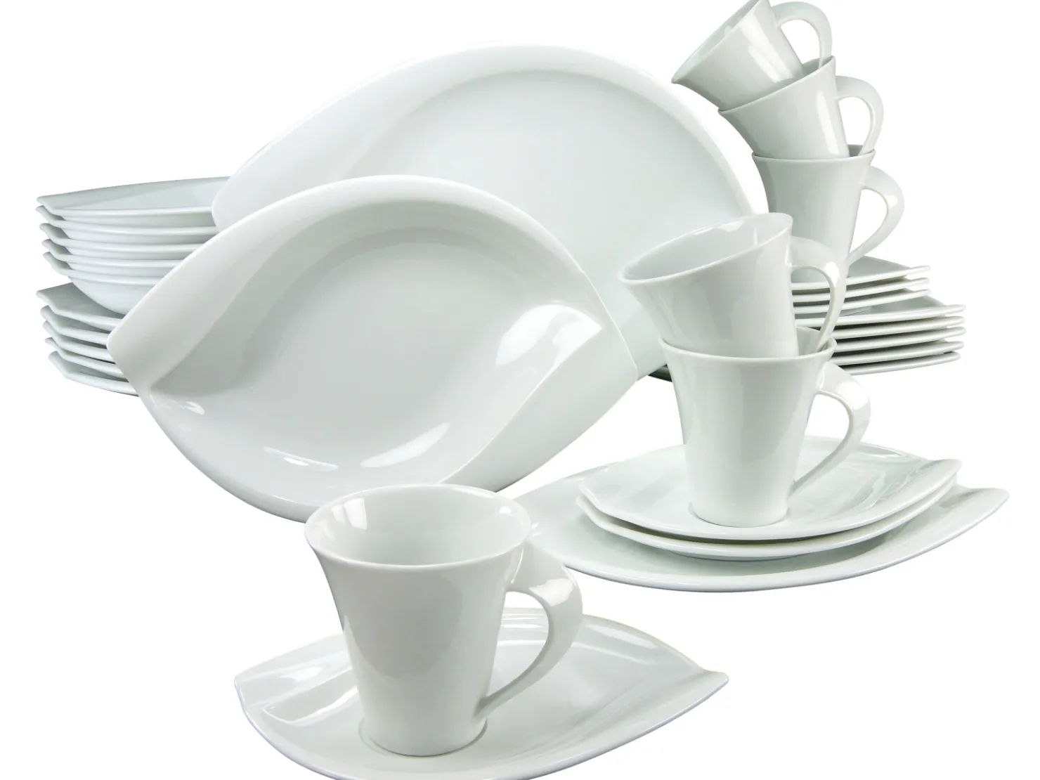 Creatable Geschirrset|Acacia - Kombiservice 30-tlg - Weiss