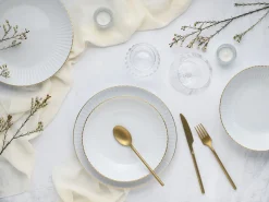 Creatable Geschirrset|Allegra - Tafelservice 12-tlg - Goldband