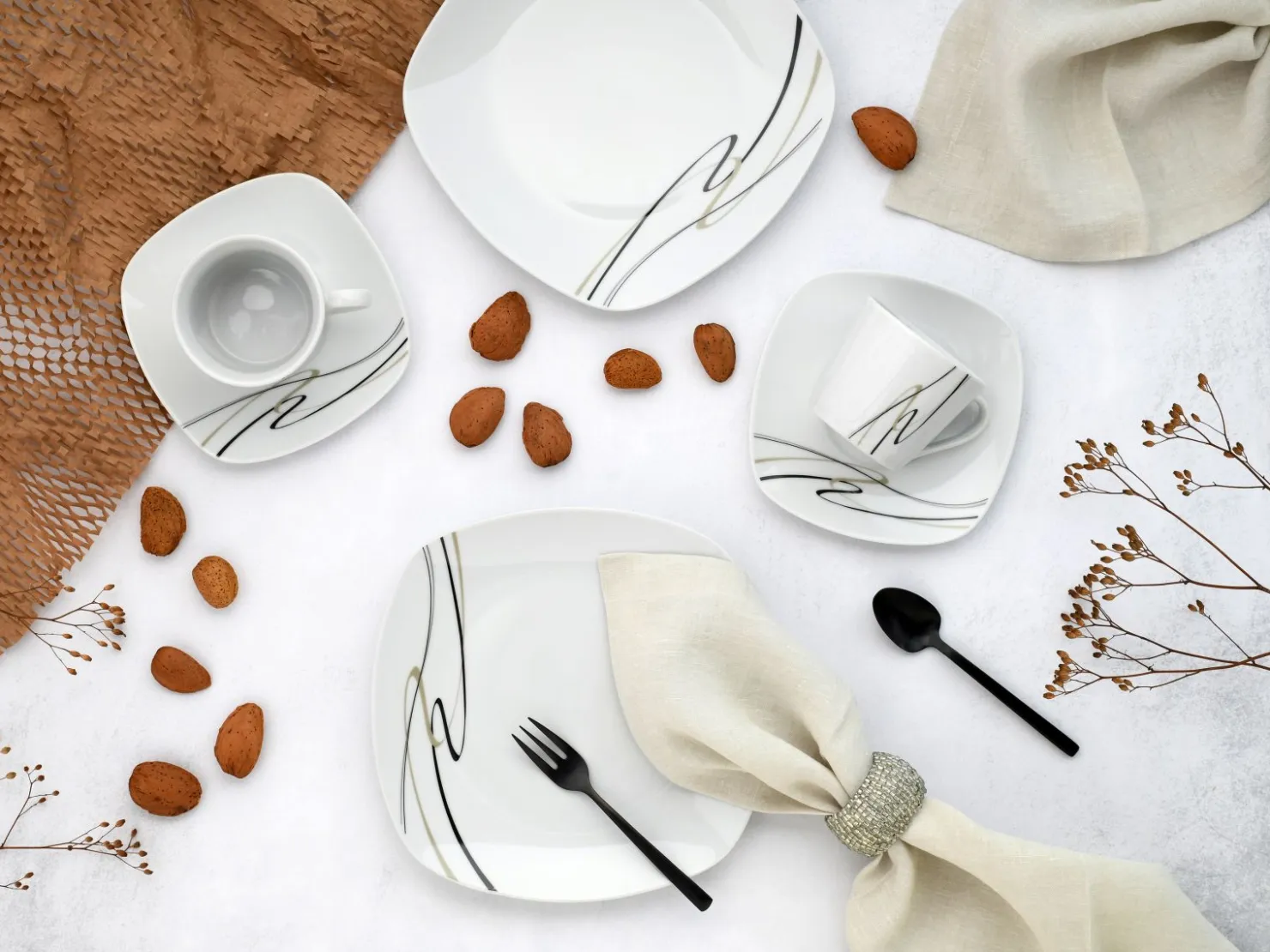 Creatable Geschirrset|Amelie - Kaffeeservice 18-tlg - Weiss