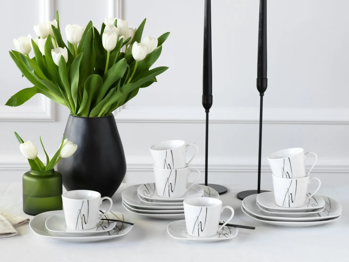 Creatable Geschirrset|Amelie - Kaffeeservice 18-tlg - Weiss