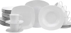 Creatable Geschirrset|Amelie - Kombiservice 30-tlg - Weiss