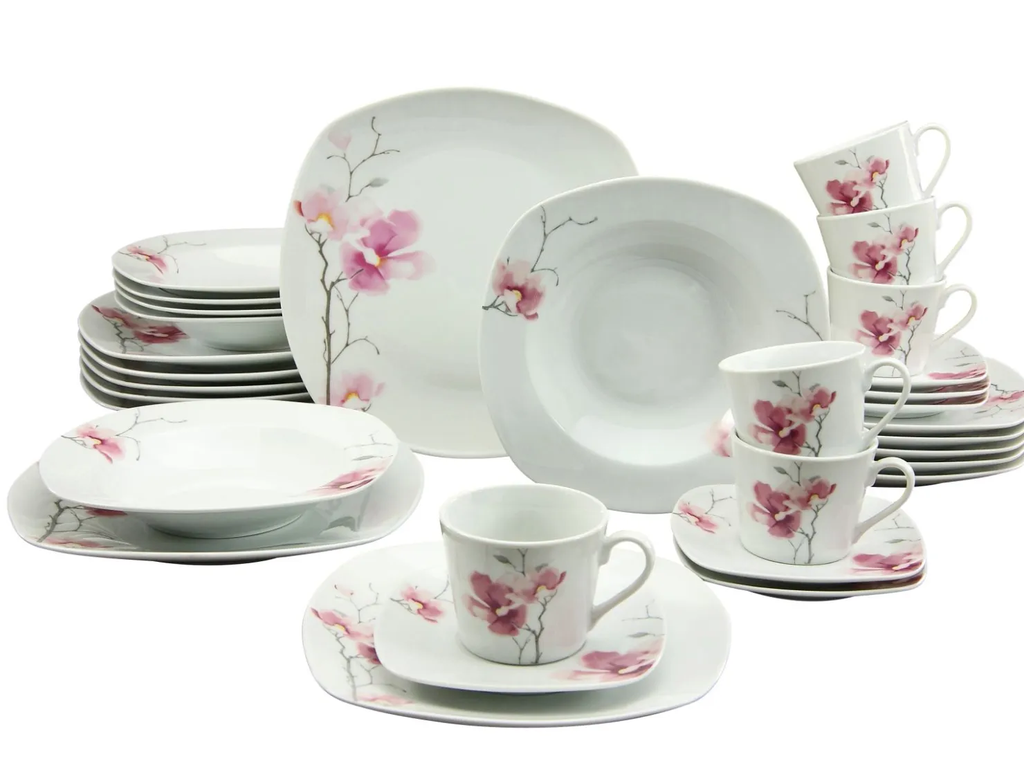 Creatable Geschirrset|Amelie - Kombiservice 30-tlg - Weiss