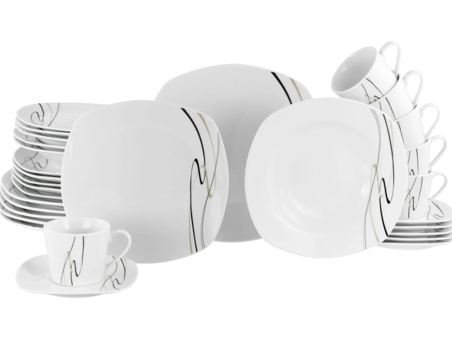 Creatable Geschirrset|Amelie - Kombiservice 30-tlg - Weiss