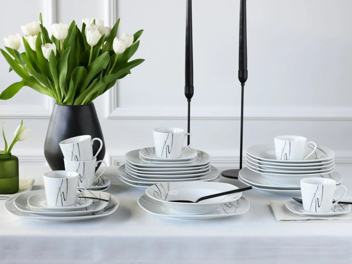 Creatable Geschirrset|Amelie - Kombiservice 30-tlg - Weiss