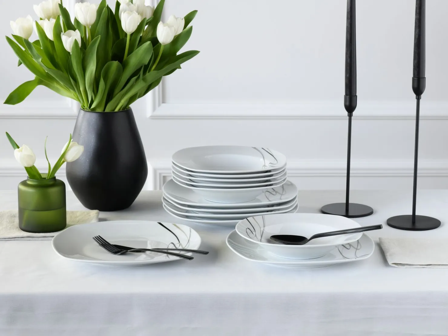 Creatable Geschirrset|Amelie - Tafelservice 12-tlg - Weiss