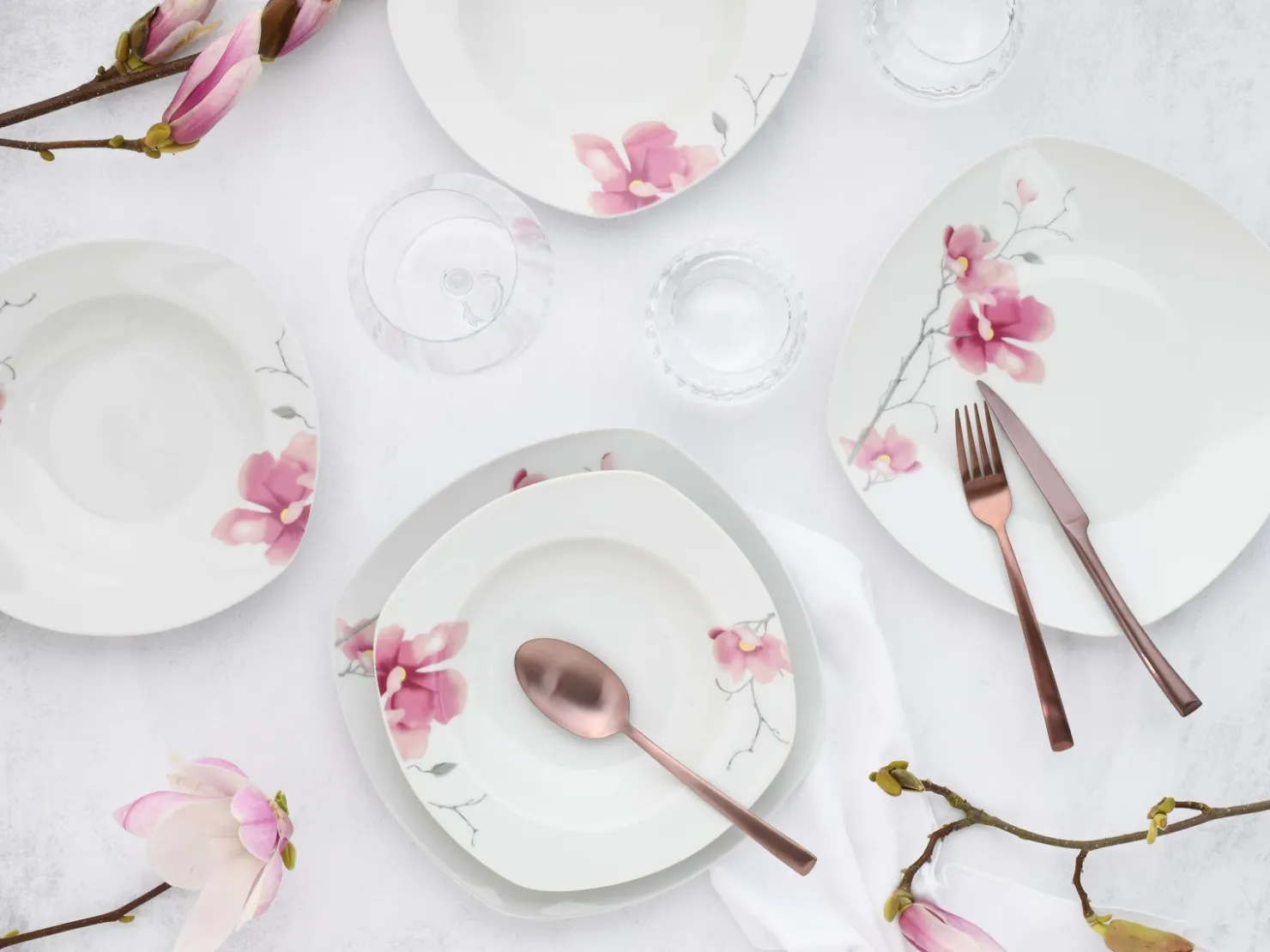 Creatable Geschirrset|Amelie - Tafelservice 12-tlg - Weiss