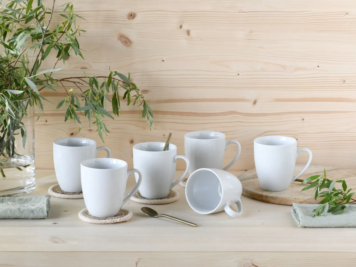 Creatable Becher & Tassen|Geschirrset|Angi - Kaffeebecher 6-tlg - Weiss