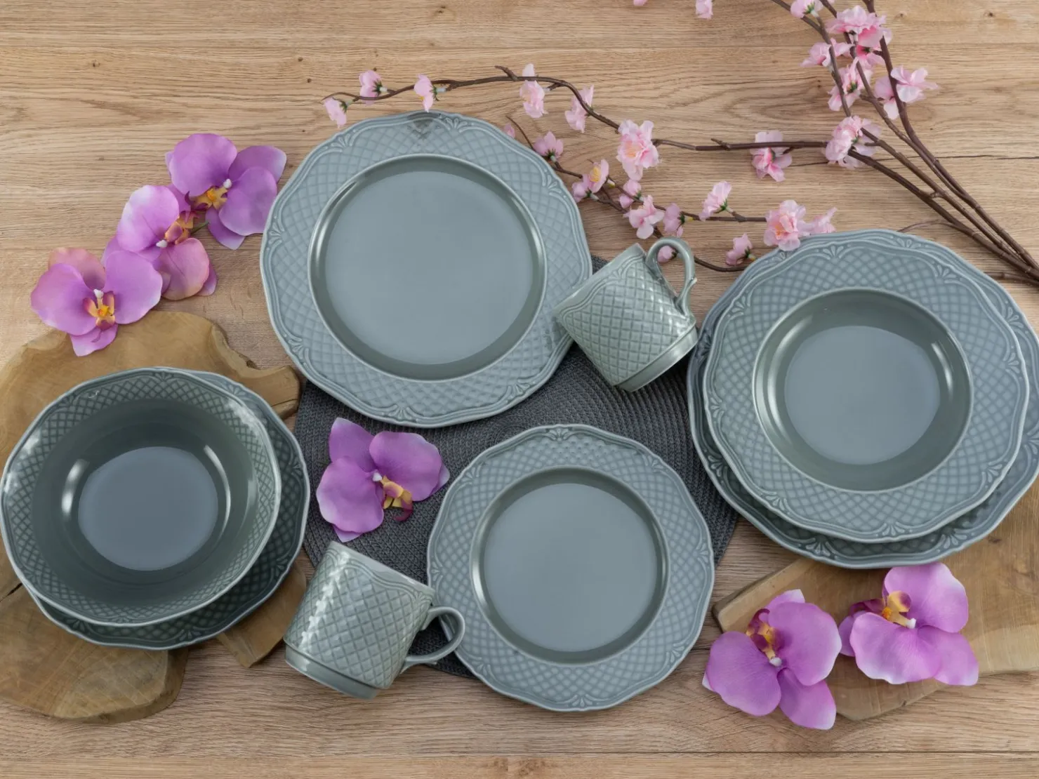 Creatable Geschirrset|Arianne - Kombiservice 20-tlg - Grau