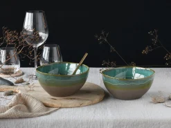 Creatable Bowls & Schüsseln|Geschirrset|Basalt Bio - Poke Bowl 2-tlg - Salbei