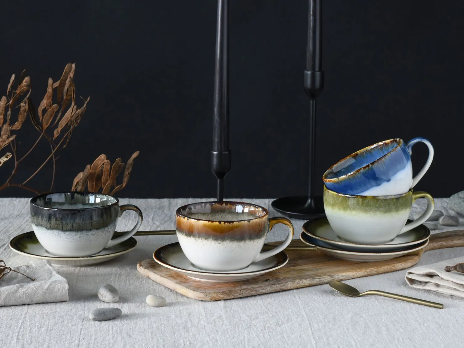Creatable Geschirrset|Cascade - Cappuccino-Set 8-tlg - Mix