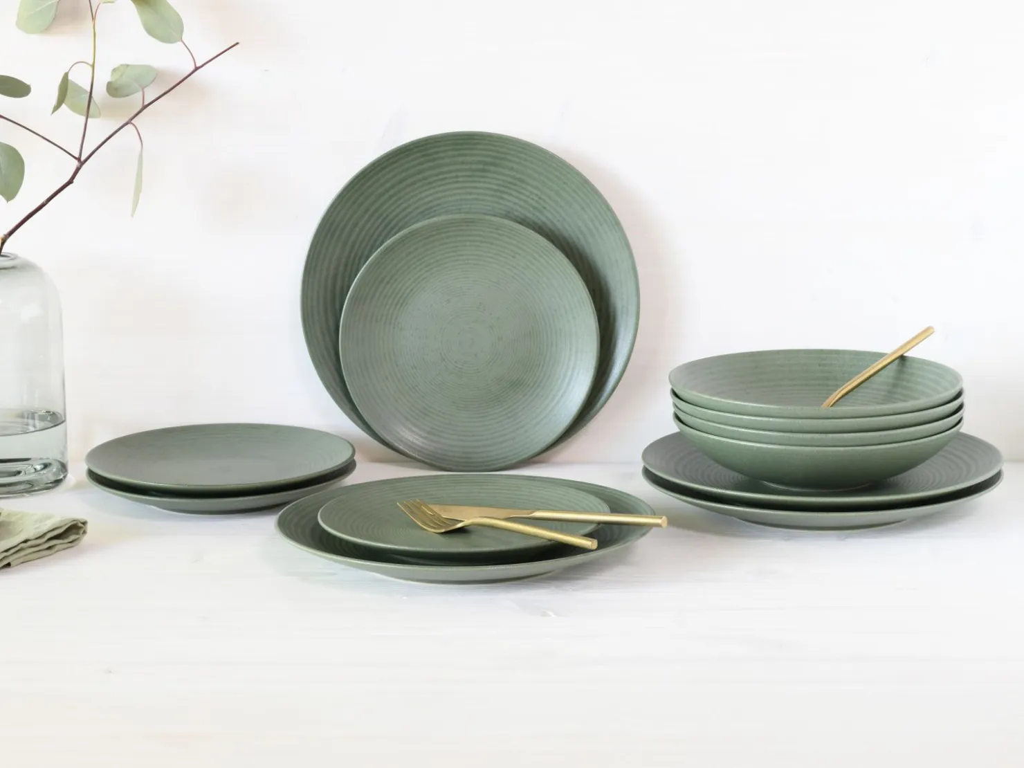 Creatable Geschirrset|Teller|Catania - Tellerset 12-tlg - Anthrazit