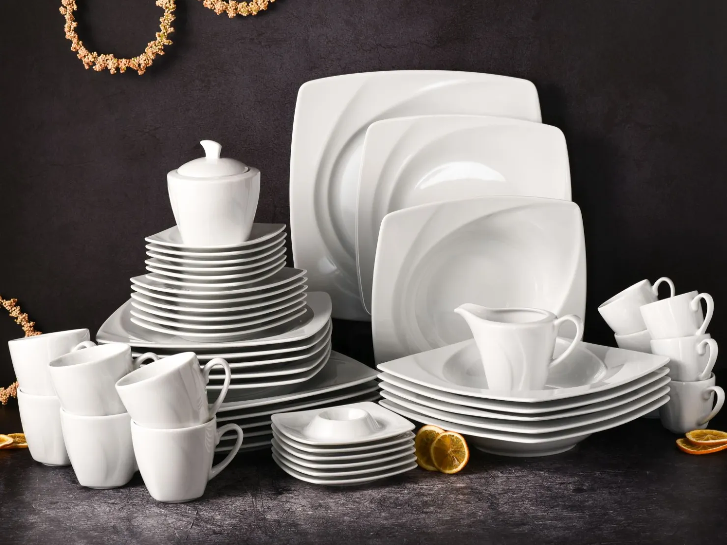 Creatable Geschirrset|Celebration - Kombiservice 50-tlg - Weiss