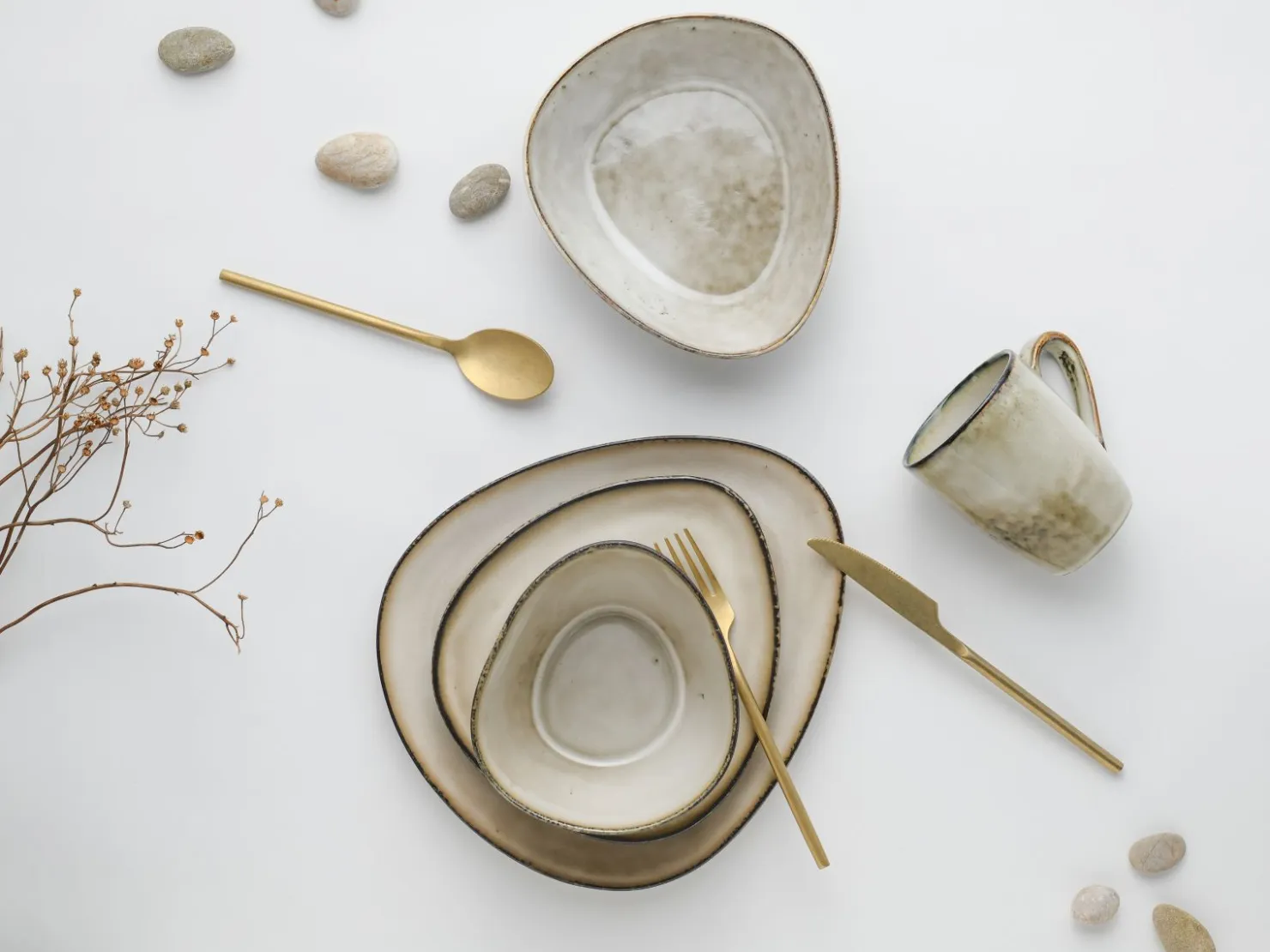 Creatable Geschirrset|Cloudy - Kombiservice 10-tlg - Smokeblue
