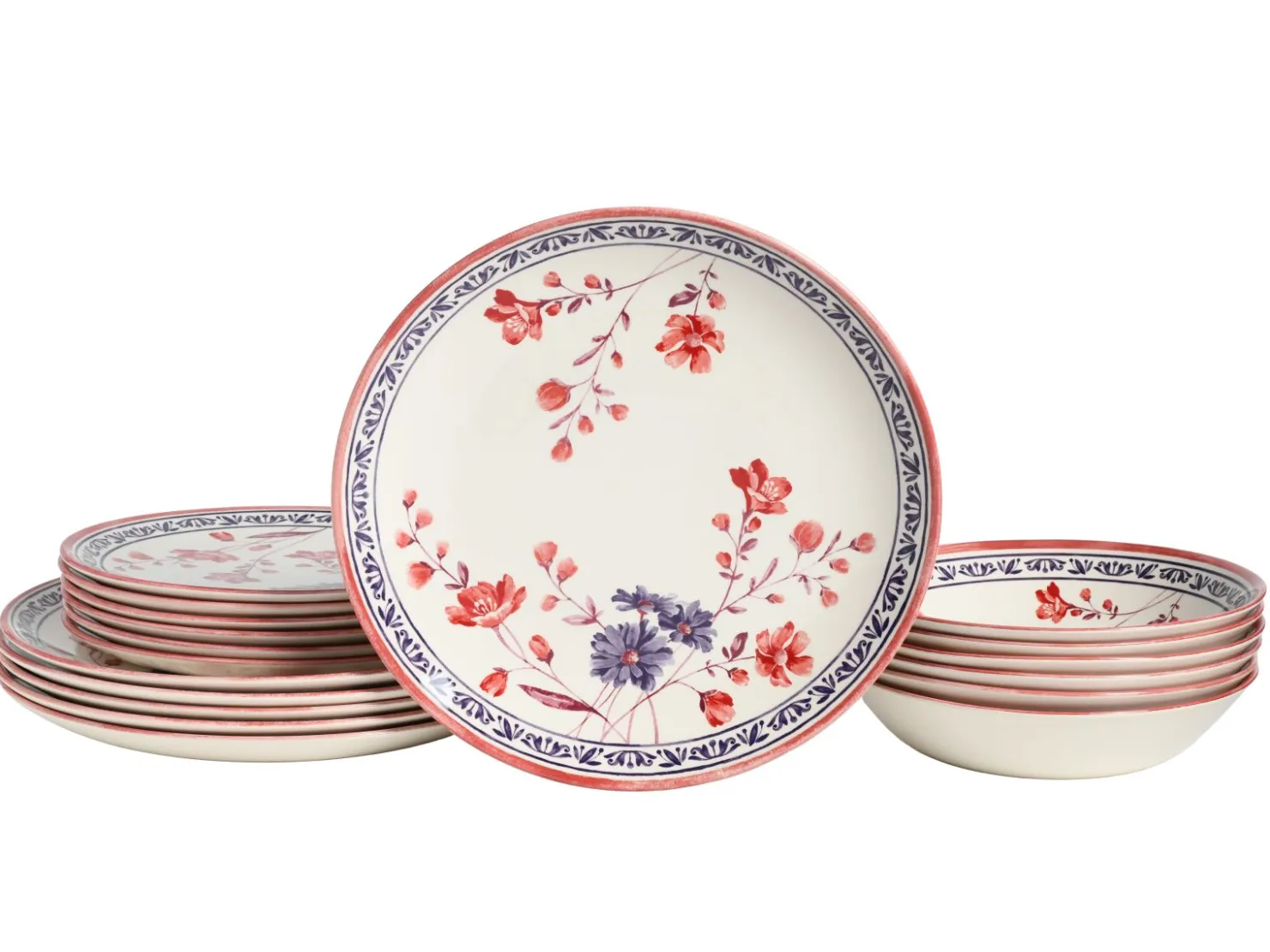 Creatable Geschirrset|Teller|Cottage - Kombiservice 18-tlg - bunt
