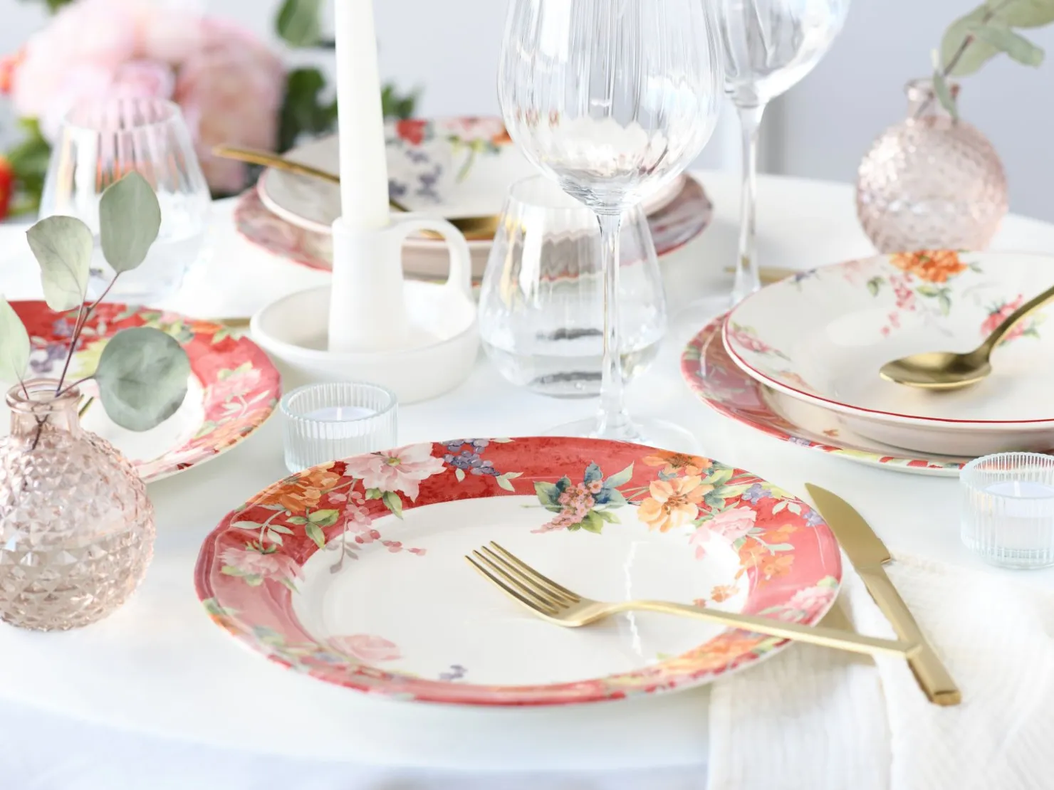 Creatable Geschirrset|Crimson - Tafelservice 12-tlg - creme