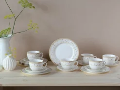 Creatable Geschirrset|Emilia - Kaffeeservice 18-tlg - Creme weiss