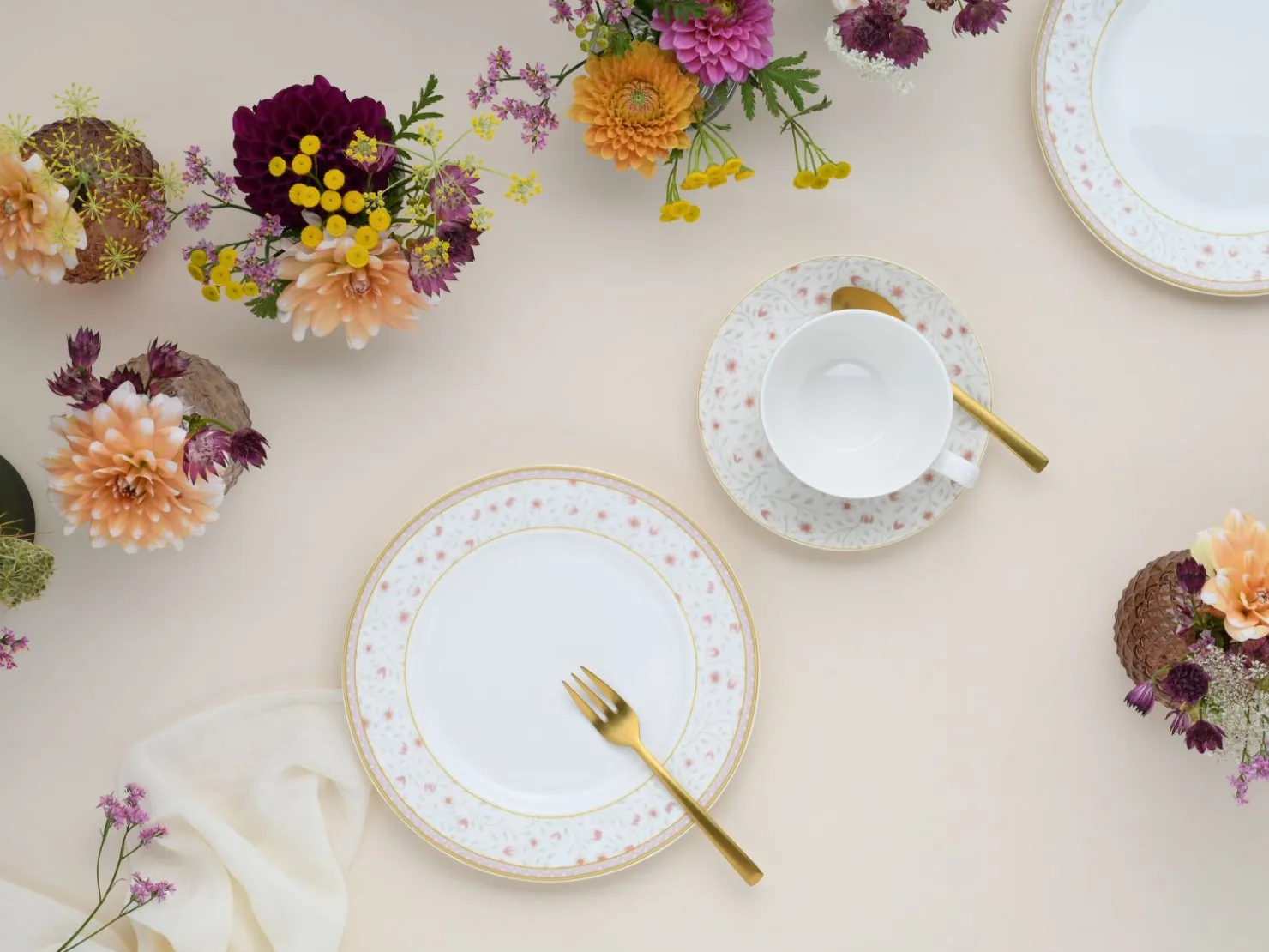 Creatable Geschirrset|Emilia - Kaffeeservice 18-tlg - Creme weiss