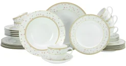 Creatable Geschirrset|Emilia - Kombiservice 30-tlg - Creme weiss