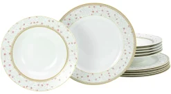Creatable Geschirrset|Emilia - Tafelservice 12-tlg - Creme weiss