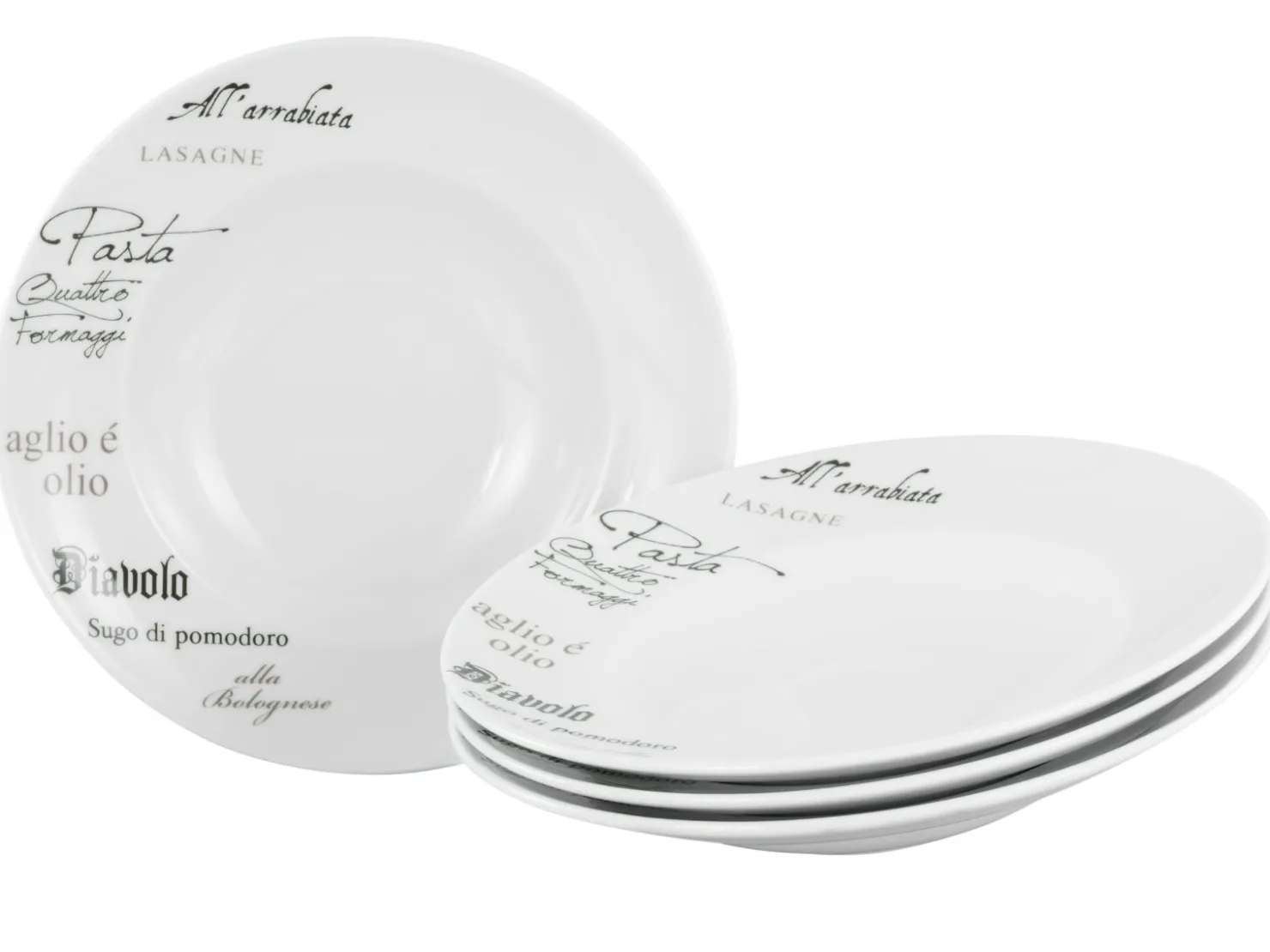 Creatable Pizza & Pasta|Geschirrset|Europa - Pastateller 4-tlg - Gustoso