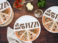 Creatable Pizza & Pasta|Geschirrset|Europa - Pizzateller 6-tlg - bunt