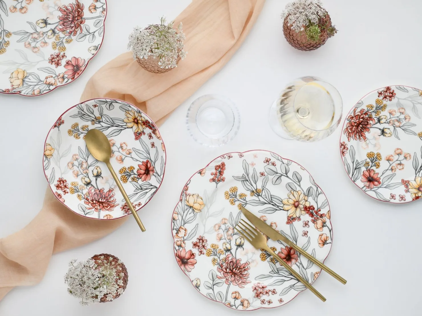 Creatable Geschirrset|Fiore - Tellerset 12-tlg - bunt