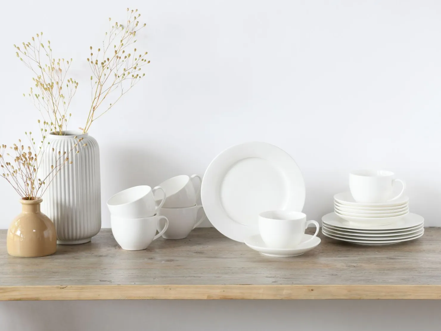 Creatable Geschirrset|Fleur Royal - Kaffeeservice - Creme weiss