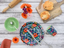 Creatable Geschirrset|Folklore - Tellerset 12-tlg - Blau