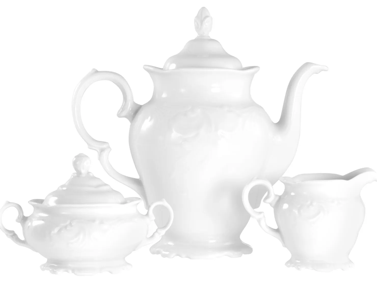 Creatable Geschirrset|Frederike - Kaffeegarnitur 3-tlg - Weiss