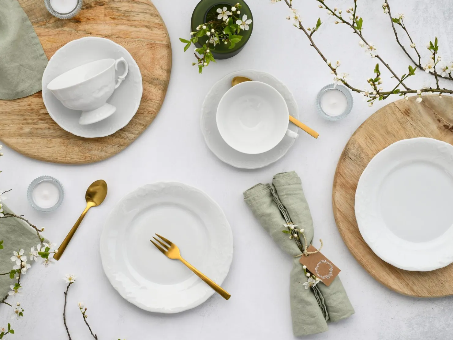 Creatable Geschirrset|Frederike - Kaffeeservice 18-tlg - Weiss