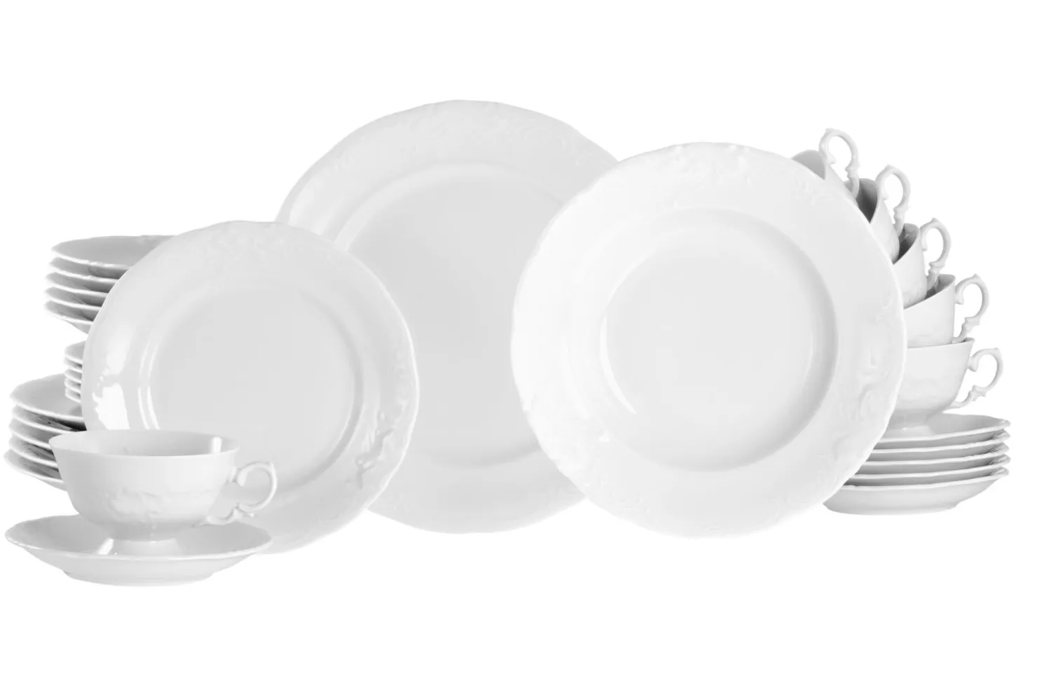 Creatable Geschirrset|Frederike - Kombiservice 30-tlg - Weiss