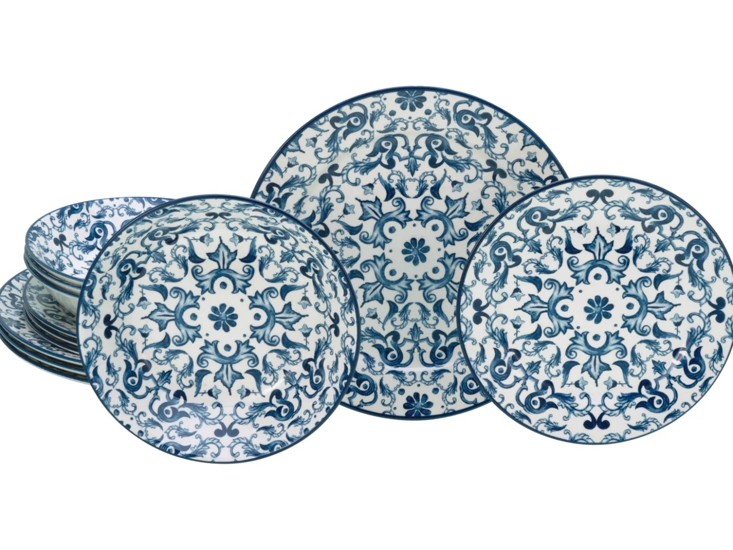 Creatable Geschirrset|Fresco - Tellerset 12-tlg - Blue