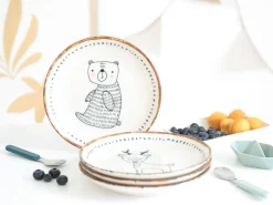 Creatable Geschirrset|Freunde des Waldes - Tellerset 4-tlg - Bunt