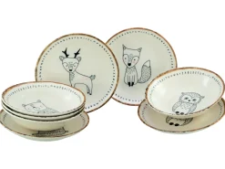 Creatable Geschirrset|Teller|Freunde des Waldes - Tellerset 8-tlg - Bunt