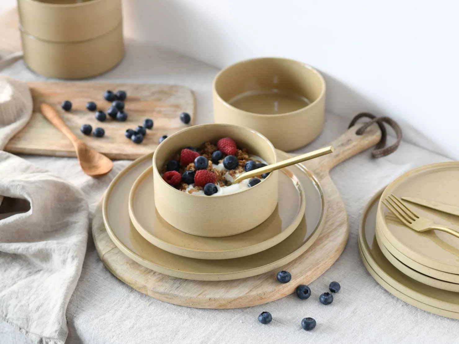 Creatable Geschirrset|Teller|Futuro - Dessertteller 4-tlg - Sand