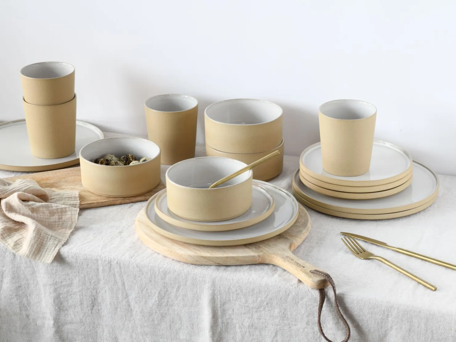 Creatable Geschirrset|Futuro - Kombiservice 16-tlg - Sand