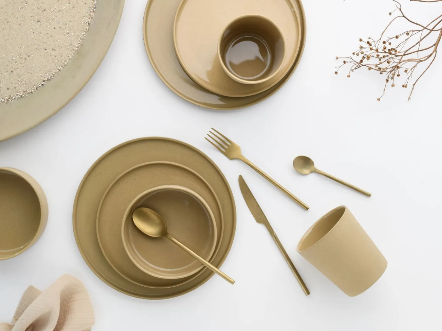 Creatable Geschirrset|Futuro - Kombiservice 16-tlg - Sand