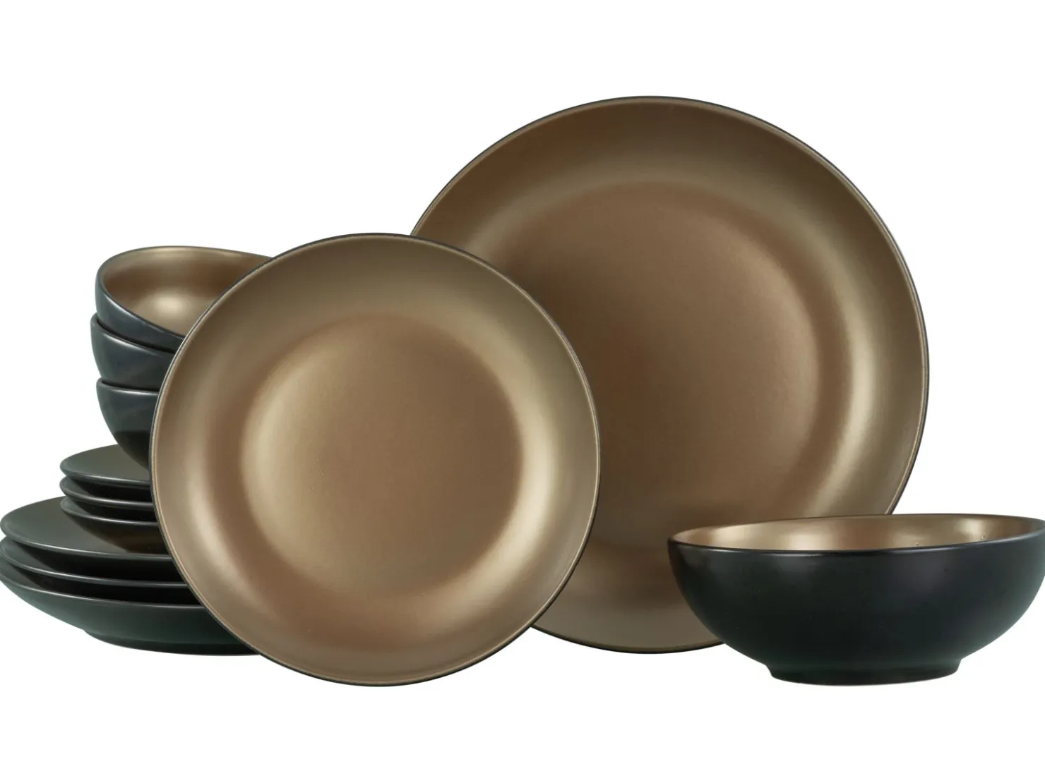 Creatable Geschirrset|Teller|Glamour - Tellerset 12-tlg - gold