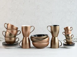 Creatable Geschirrset|Golden Days - Cappuccinoset 4-tlg - Weiss