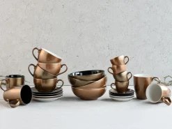Creatable Geschirrset|Golden Days - Cappuccinoset 12-tlg - Weiss