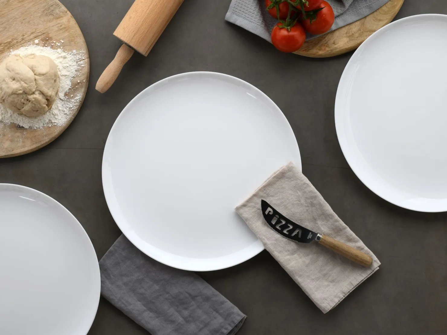 Creatable Pizza & Pasta|Italien Party - Pizzateller 6-tlg - Weiss