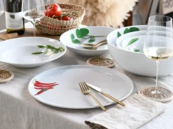 Creatable Geschirrset|Teller|Kräuter - Pizzateller 4-tlg - Chili
