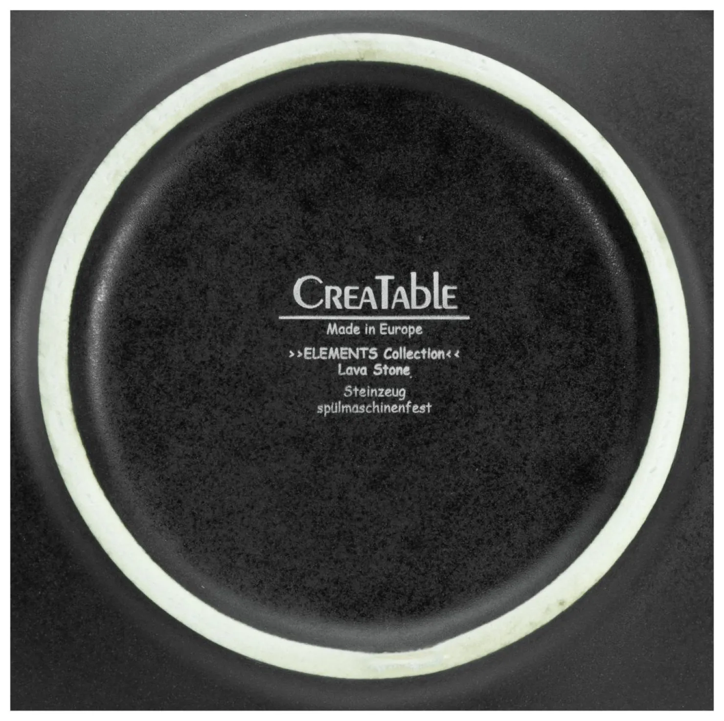 Creatable Pizza & Pasta|Geschirrset|Lava Stone - Pastateller 4-tlg - Schwarz