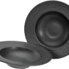Creatable Pizza & Pasta|Geschirrset|Lava Stone - Pastateller 2-tlg - Schwarz