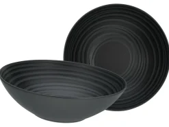 Creatable Geschirrset|Lava Stone - Salatschüssel 2-tlg - Schwarz