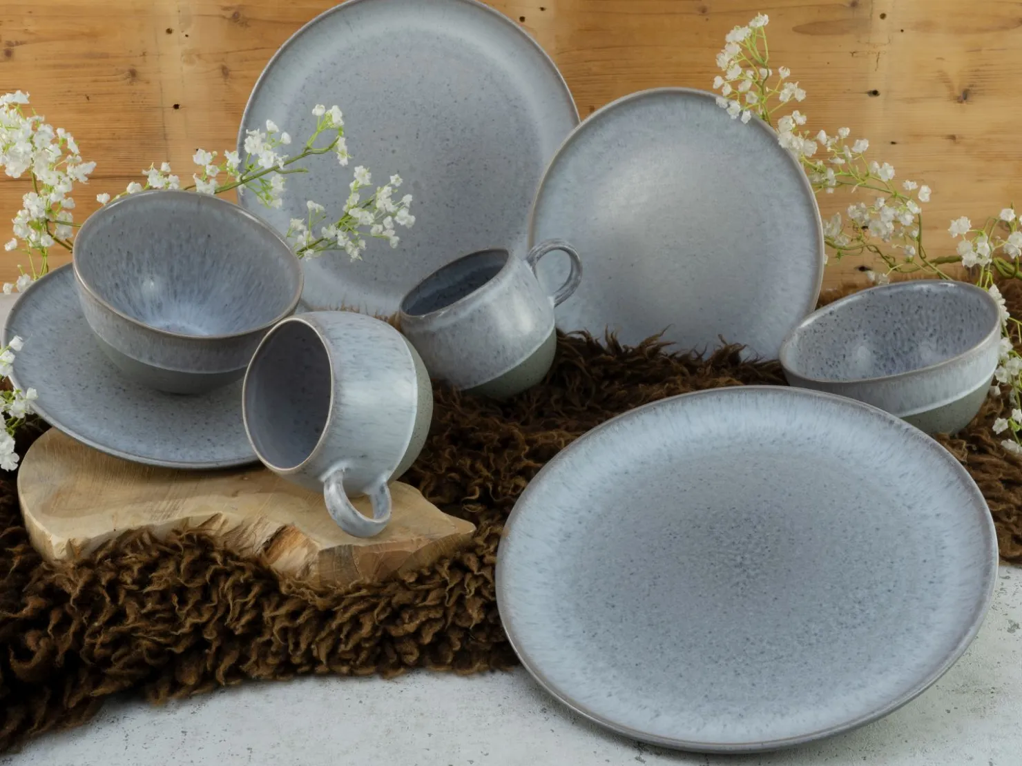 Creatable Geschirrset|Loft Stone - Kombiservice 16-tlg - Stein