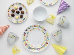 Creatable Geschirrset|Luna Black Line - Kombiservice 16-tlg, Luna - Kombiservice 16-tlg, Happy Birthday - Kombiservice 16-tlg - Happy Birthday