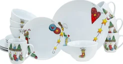 Creatable Geschirrset|Luna Black Line - Kombiservice 16-tlg, Luna - Kombiservice 16-tlg, Happy Birthday - Kombiservice 16-tlg - Happy Birthday