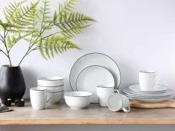Creatable Geschirrset|Luna Black Line - Kombiservice 16-tlg, Luna - Kombiservice 16-tlg, Happy Birthday - Kombiservice 16-tlg - Happy Birthday