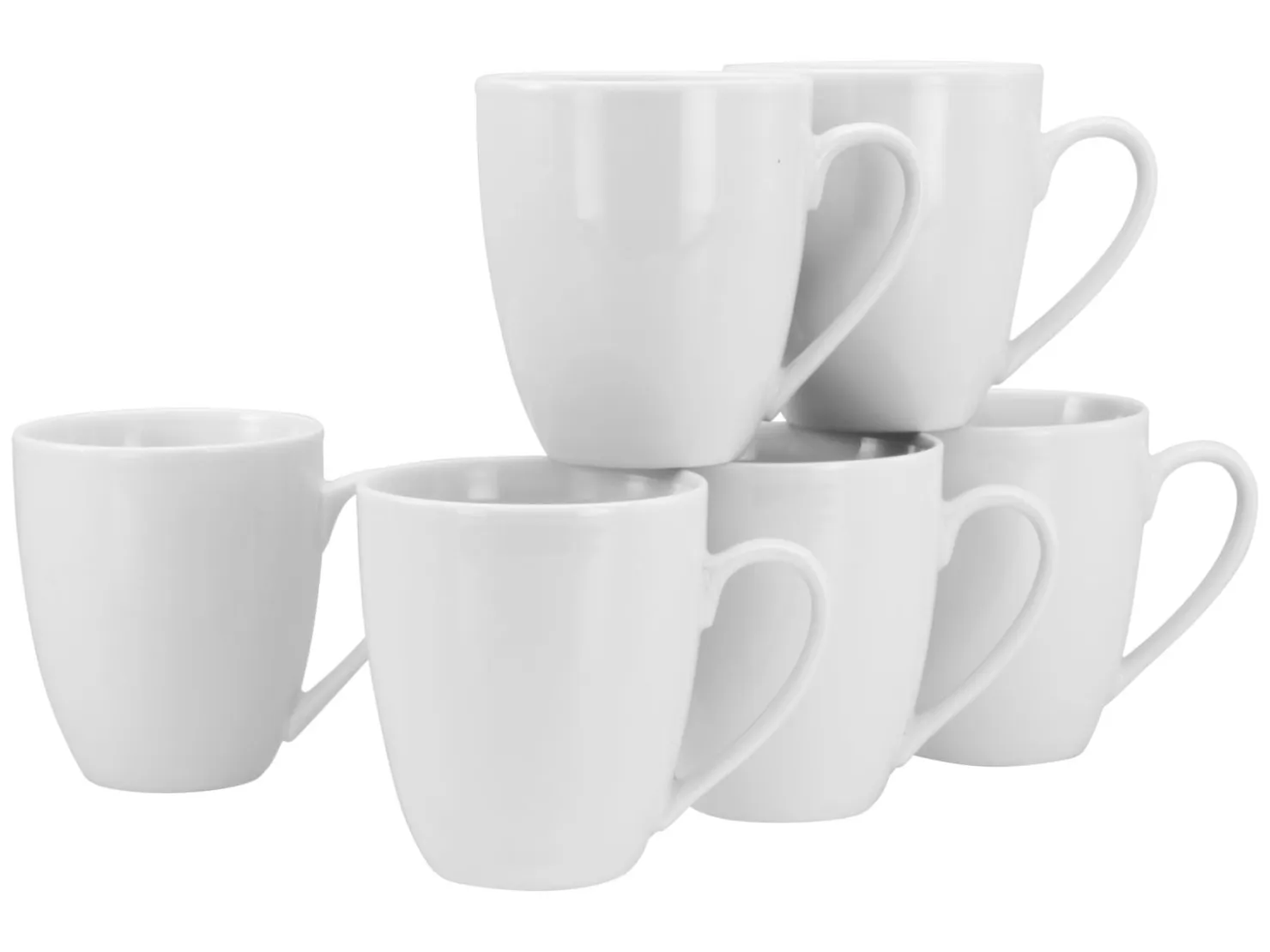 Creatable Becher & Tassen|Geschirrset|Luna - Kaffeebecher 6-tlg - Weiss